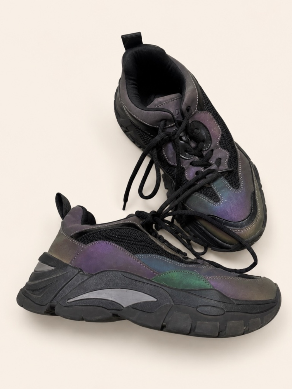 CROP Reflective Chunky Sneakers Size EU 36